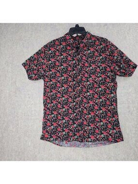 Empyre Mens Floral Button-Up Shirt Size M